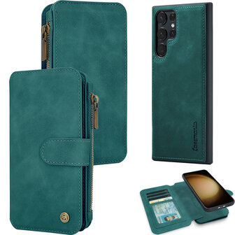 Samsung S23 Ultra Emerald Green - 2 in 1 Book Case met Rits