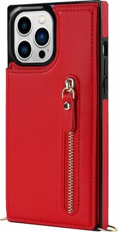 iPhone 15 Pro Max Rood - Back Cover met Koord