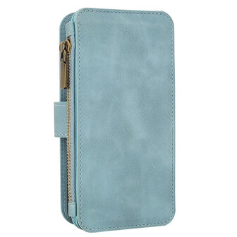 Samsung S24 Plus Aqua Blue - 2 in 1 Book Case met Rits