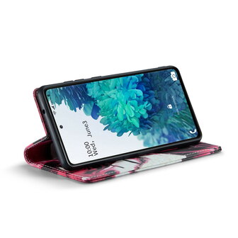 Samsung A34 Red Rhodonite - Marmer Book Case