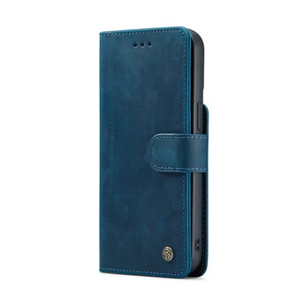 iPhone 15 Pro Max - Navy Blue - 2 in 1 Lederen MagSafe Case