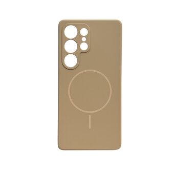 Samsung S25 Ultra - Beige - Zachte MagSafe Liquid Case