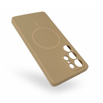 Samsung S25 Ultra - Beige - Zachte MagSafe Liquid Case