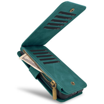 iPhone 15 Pro Max - Emerald Green - 2 in 1 Rits Book Case