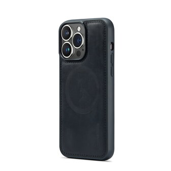 iPhone 15 Pro Max - Charcoal Gray - 2 in 1 Lederen MagSafe Case