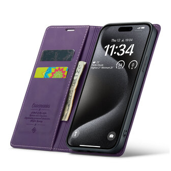 iPhone 15 Pro Deep Purple - Book Case