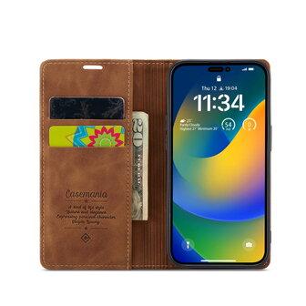 iPhone 15 Pro Max Sienna Brown - Book Case