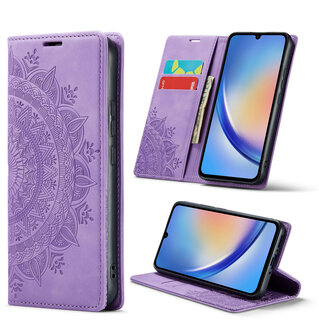 Samsung A15 - Bright Lila - Mandala Book Case