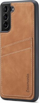 Samsung S21 Plus - Back Cover met Kaarthouder - Sienna Brown