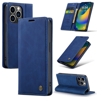 iPhone 15 Pro Navy Blue - Book Case