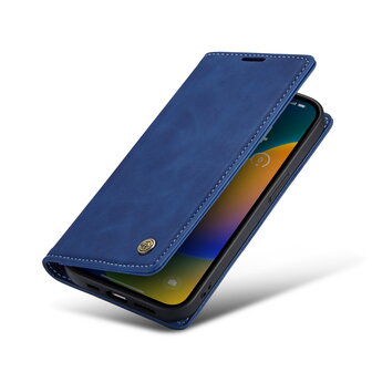 iPhone 15 Pro Navy Blue - Book Case