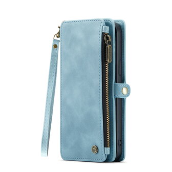 iPhone 15 Pro Aqua Blue - MagSafe Book Case met Rits