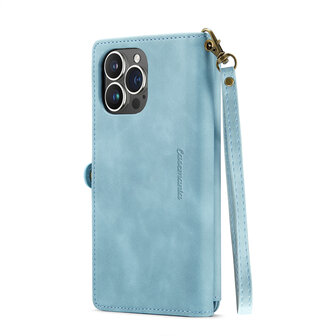 iPhone 15 Pro Aqua Blue - MagSafe Book Case met Rits