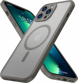 iPhone 15 Pro - Grijs - Matte Armor - Geschikt voor MagSafe