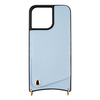 iPhone 15 Pro Blauw - Back Cover met Bandje