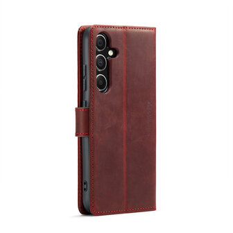 Samsung S24 Plus Crimson Red - Leather Book Case