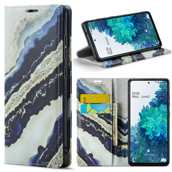 Samsung A53 Blue Paraiba - Marmer Book Case