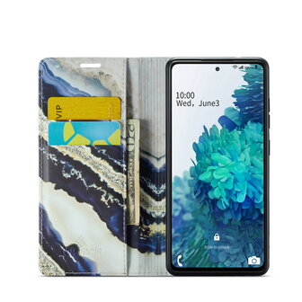 Samsung A53 Blue Paraiba - Marmer Book Case