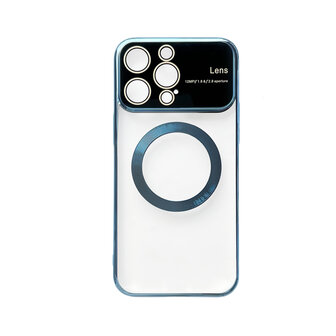 iPhone 15 Pro Blauw - MagSafe TPU Back Cover - Camera Protector