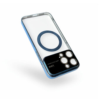 iPhone 15 Pro Blauw - MagSafe TPU Back Cover - Camera Protector