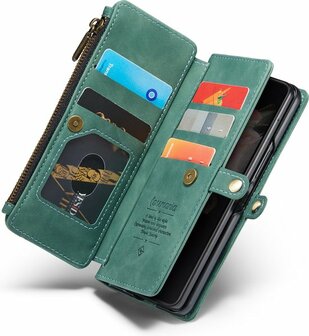 Samsung Z Fold 3 Olive Green - Book Case met Rits