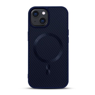 iPhone 13 Mini - Blauw - Carbon MagSafe Back Cover