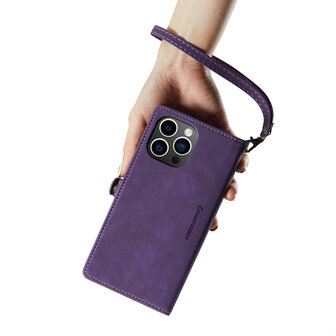 iPhone 15 Pro Max Deep Purple - MagSafe Book Case met Rits