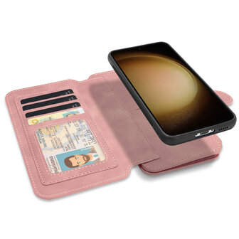 iPhone 15 Pro - Pale Pink - 2 in 1 Rits Book Case