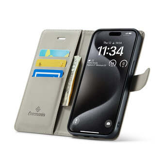 iPhone 16 Pro - 2 in 1 Book Case - Smoke Gray