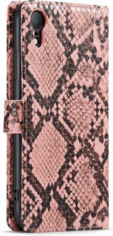 iPhone XR Roze - Slangen Book Case