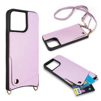 iPhone 15 Pro Max Paars - Back Cover met Bandje