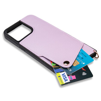 iPhone 15 Pro Max Paars - Back Cover met Bandje