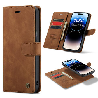 iPhone 15 Pro Sienna Brown - 2 in 1 Book Case