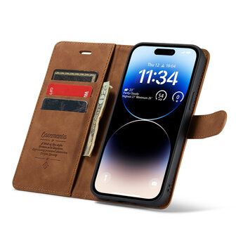 iPhone 15 Pro Sienna Brown - 2 in 1 Book Case