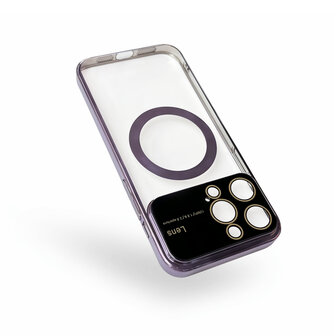 iPhone 15 Pro Paars - MagSafe TPU Back Cover - Camera Protector