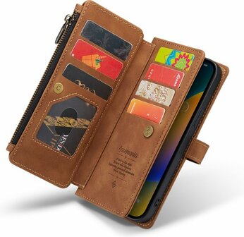 iPhone 14 Pro Max Sienna Brown - Book Case met Rits