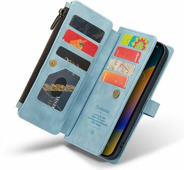 iPhone 14 Pro Max Aqua Blue - Book Case met Rits