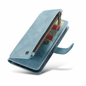 iPhone 14 Pro Max Aqua Blue - Book Case met Rits