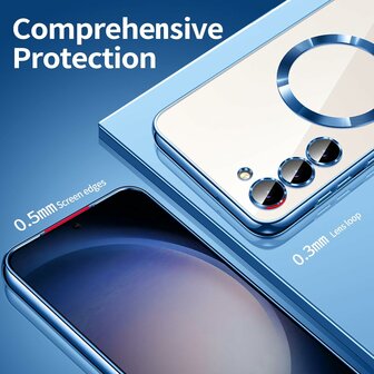 Samsung S23 FE Blauw - TPU Back Cover - Geschikt voor Magsafe