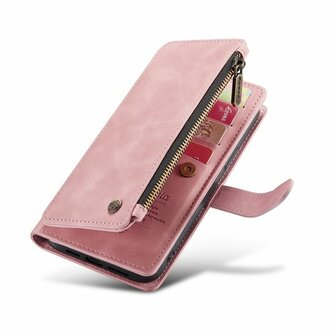 iPhone 14 Pro Max Pale Pink - Book Case met Rits