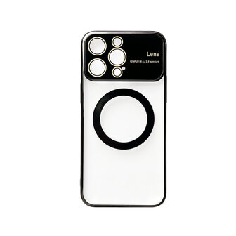 iPhone 15 Pro Zwart - MagSafe TPU Back Cover - Camera Protector