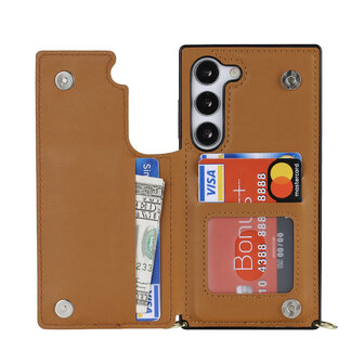 Samsung S24 Plus Bruin - Back Cover met Koord