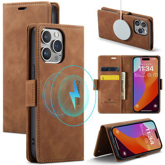 iPhone 15 Pro Sienna Brown - MagSafe Book Case