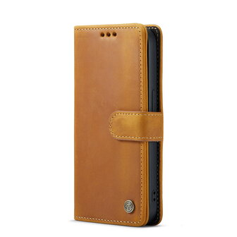 iPhone 15 Pro Bruin - Lederen Book Case