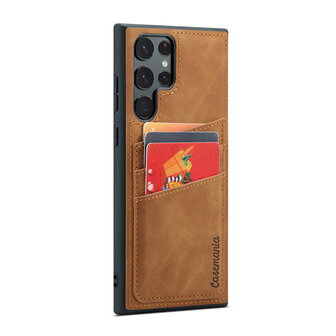 Samsung S25 Ultra - Back Cover met Kaarthouder - Sienna Brown