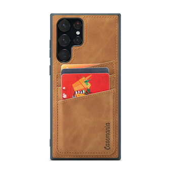 Samsung S25 Ultra - Back Cover met Kaarthouder - Sienna Brown