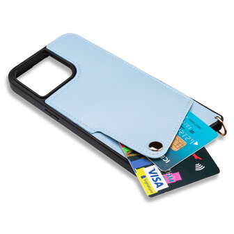 iPhone 15 Pro Max Blauw - Back Cover met Bandje