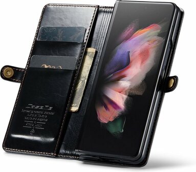 Samsung Z Fold 4 Rustiek Charcoal Gray - Book Case