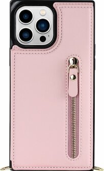 iPhone 15 Pro Roze - Back Cover met Koord