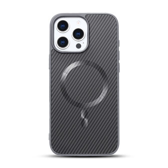 iPhone 15 Pro Max - Grijs - Carbon MagSafe Back Cover